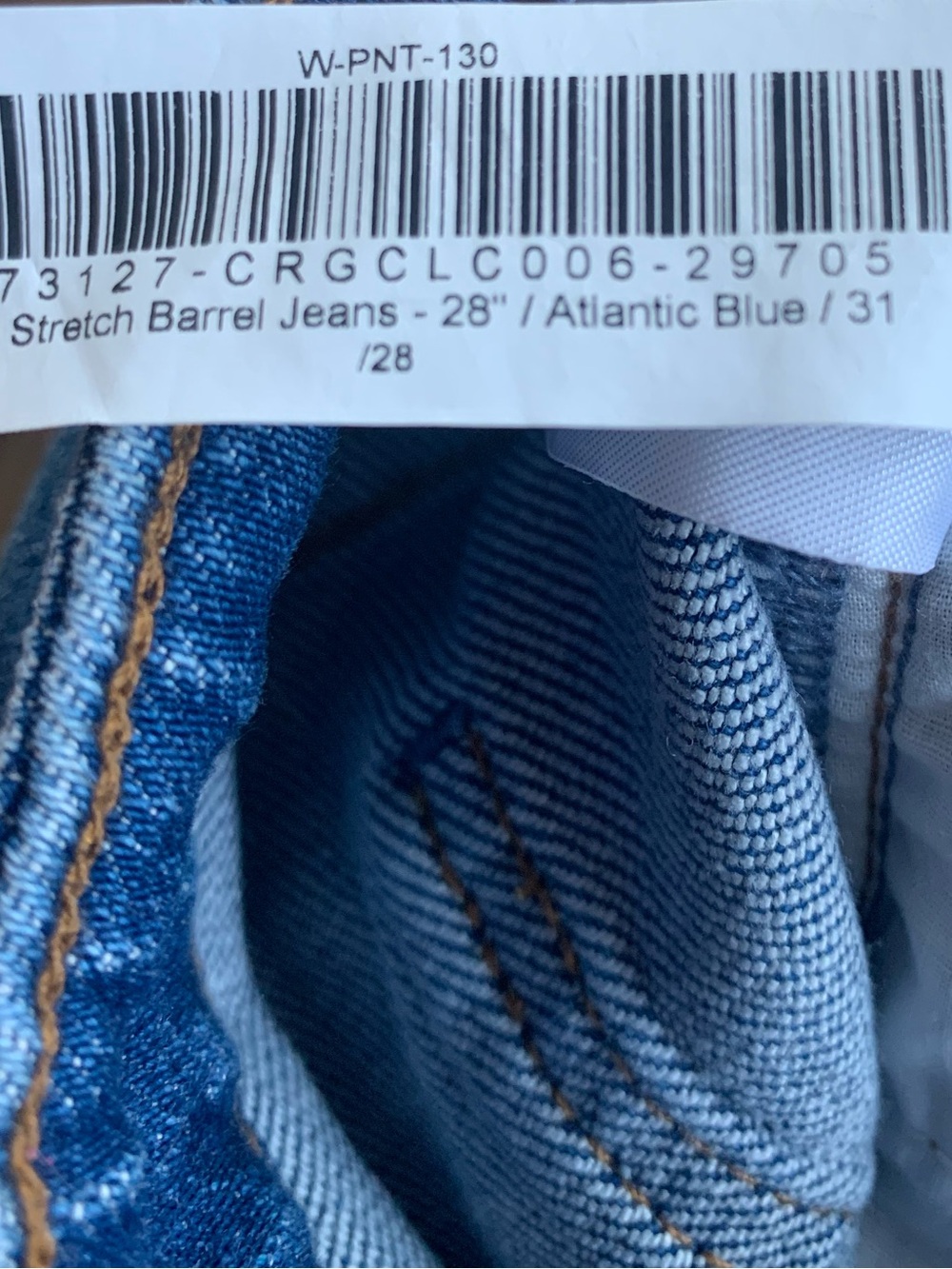 NWT Quince Women’s 31”x28” Bella Stretch Jeans Barrel Atlantic Blue - Picture 8 of 8
